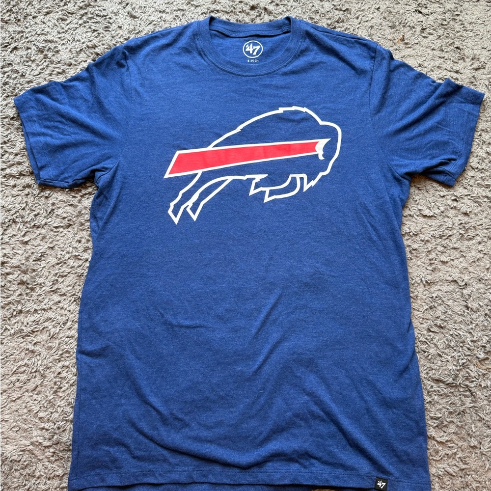 NFL Buffalo Bills Men’s Blue T-Shirt. Size Small. Worn only once